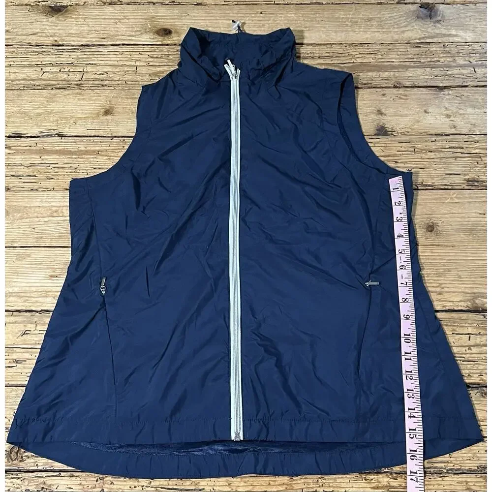 Sunice Women’s Size L Midnight Blue Wind Vest NWOT